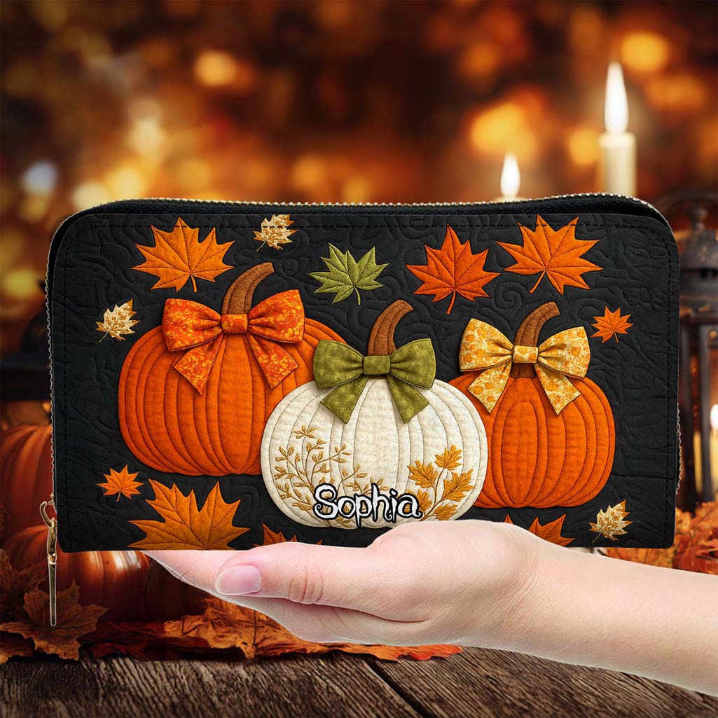 Custom Pumpkin Halloween Leather PU Handbag UKHM5290805
