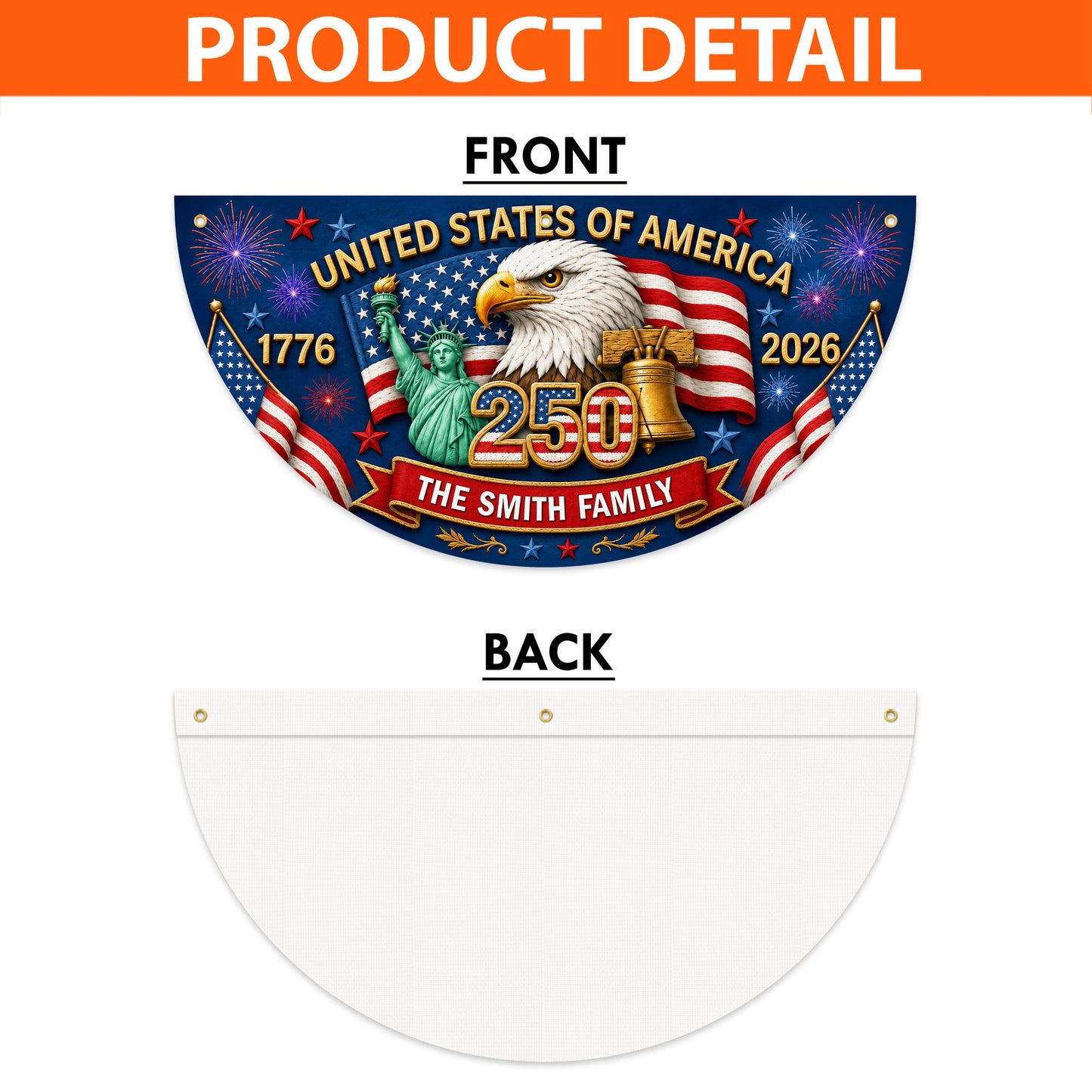 Personalized 250th Semi Circle Banner NPNT6180601