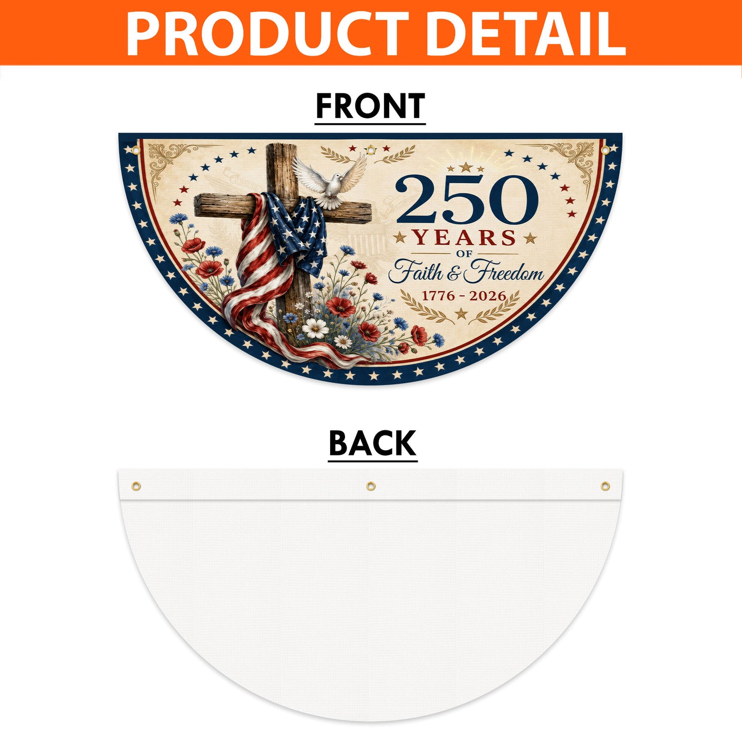 Personalized 250th Semi Circle Banner NPNT6180603