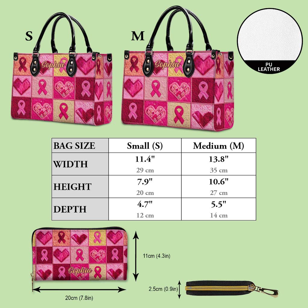 Custom Breast Cancer Leather PU Handbag UKHA5160803