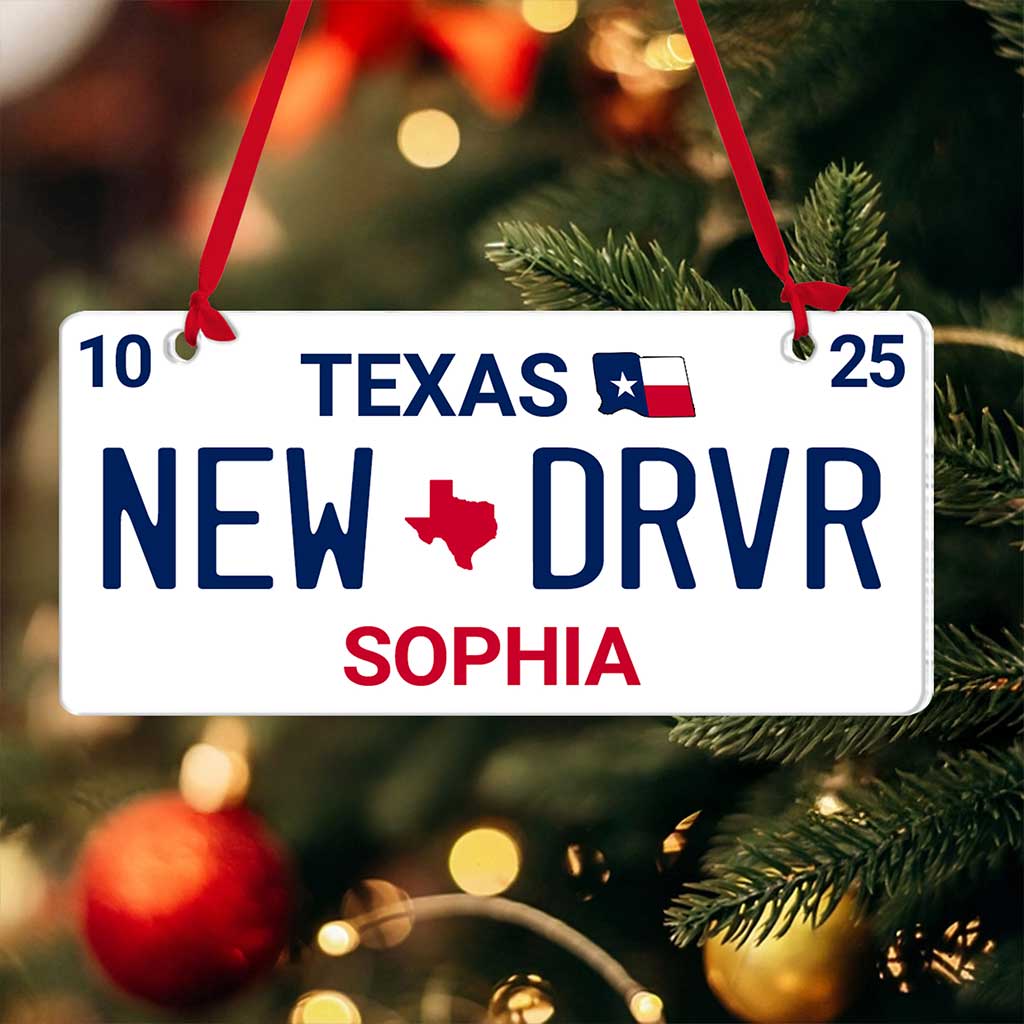 Personalized New Driver Ornament 2025, Custom State New Driver License Ornaments UKTZ5031003