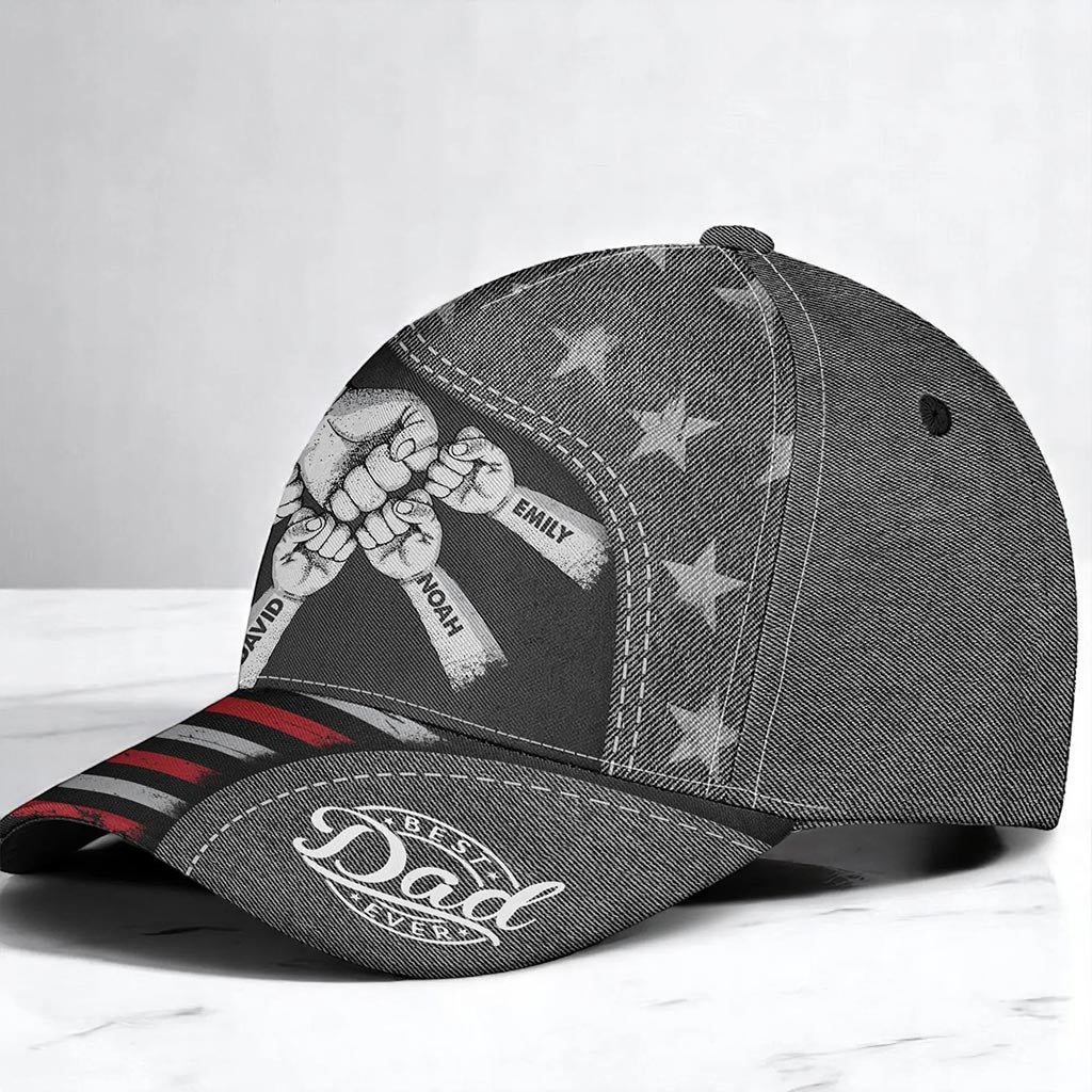 Personalized Fist Bump Daddy Classic Cap, Father's Day Gift For Dad UKHA6210404