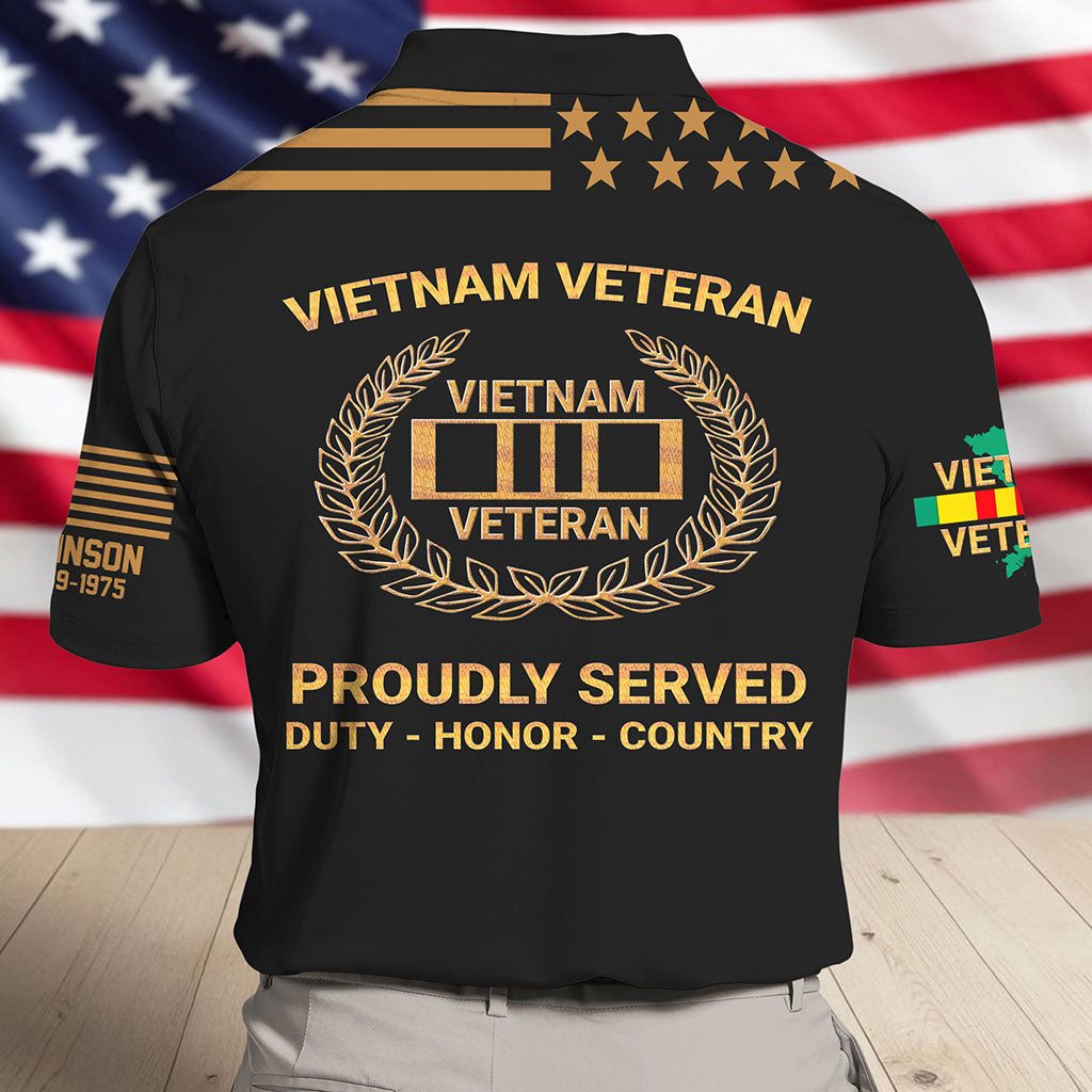Personalized Vietnam Veterans Polo Shirt, Gifts For Vietnam Veterans UKUU6170403