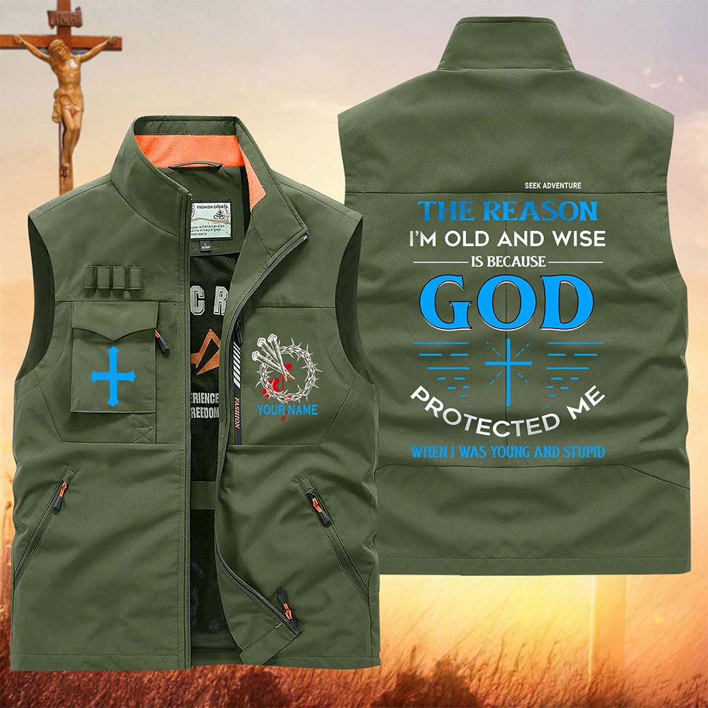 (CHECK SIZE CHART) Personalized Jesus Multi-Pocket Vest UKUU6200302