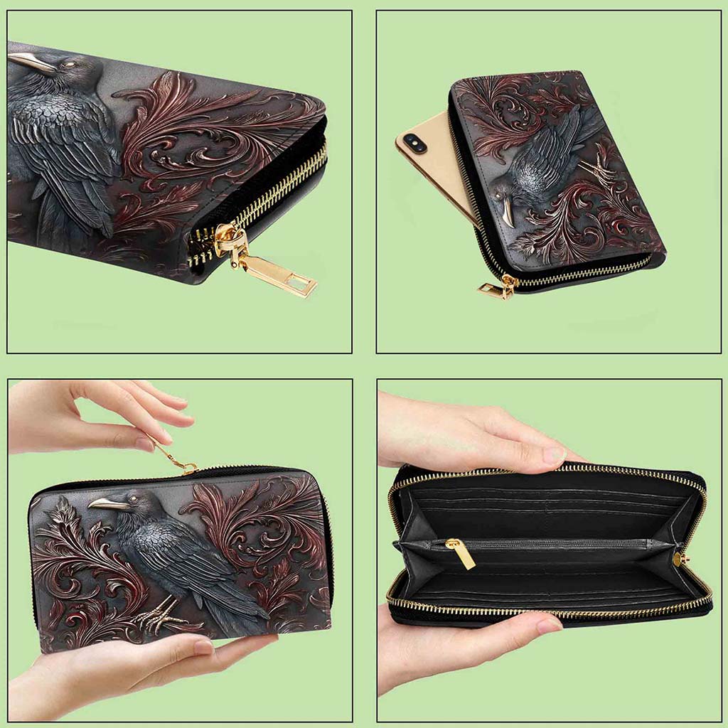 Goth Crow Pu Leather Handbag, Gothic Raven Bags QFPY5260803