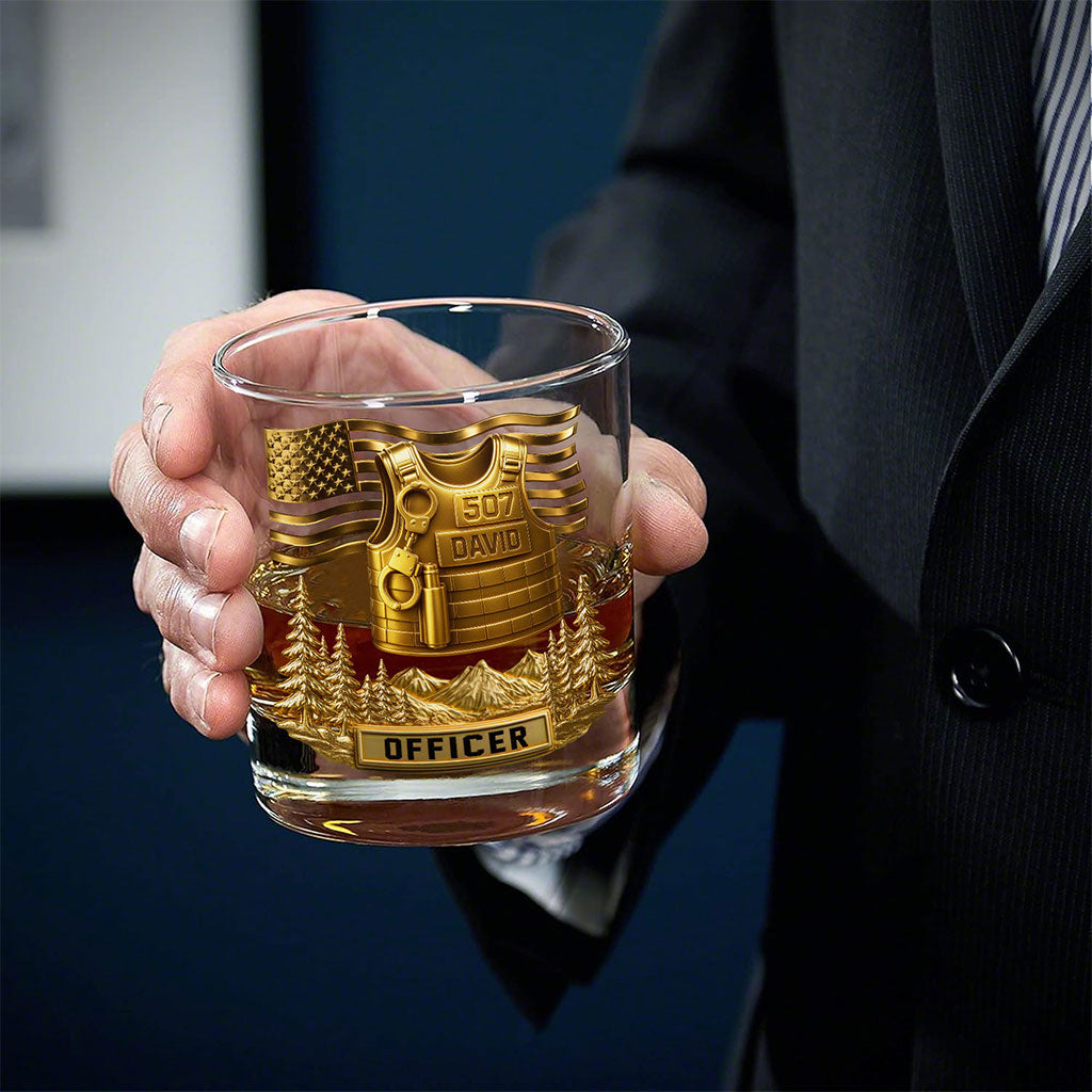 Personalized Police Whiskey Decanter Set UKTO5020801