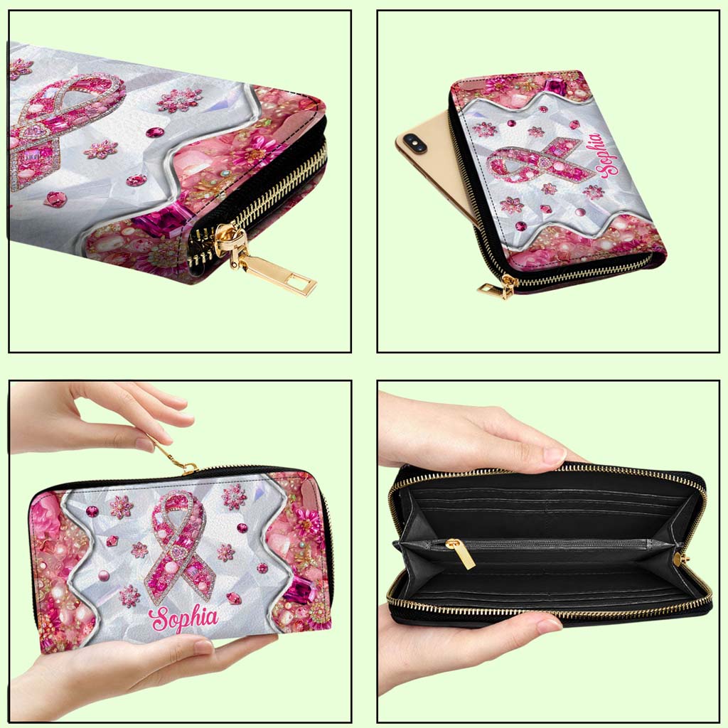 Personalized Breast Cancer Leather Handbag, Wallet QFTD5140802