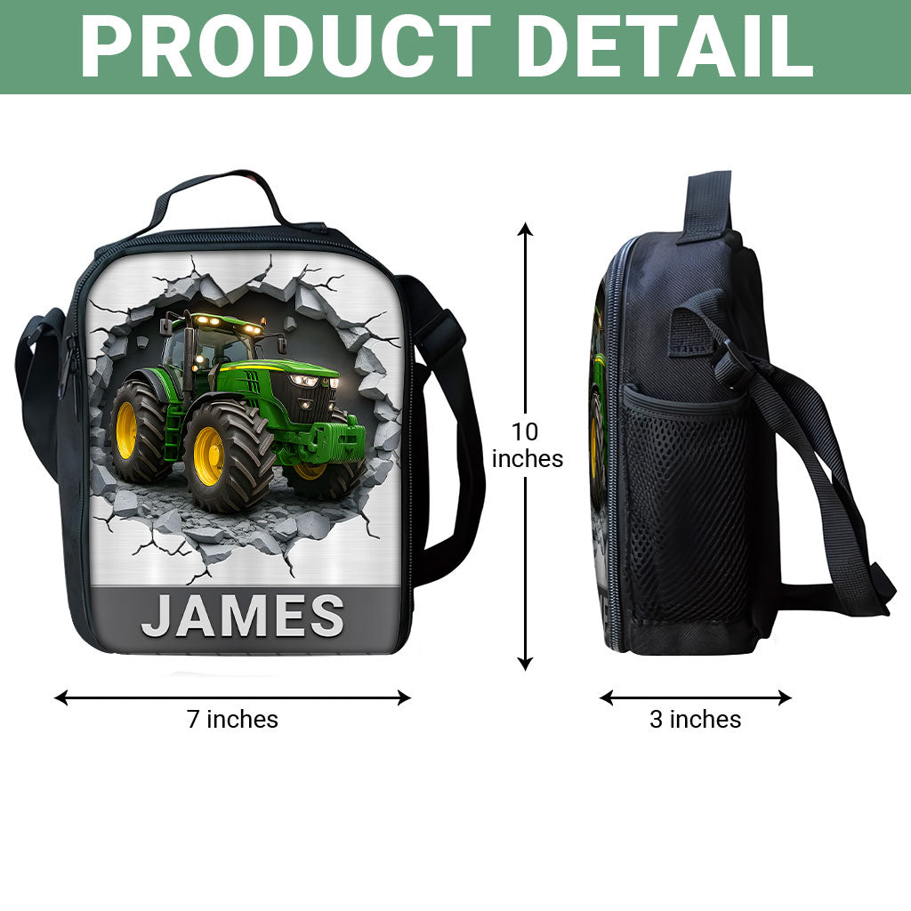 Personalized Tractor Back To School Backpack, School Bag For Kid UKTZ5020801