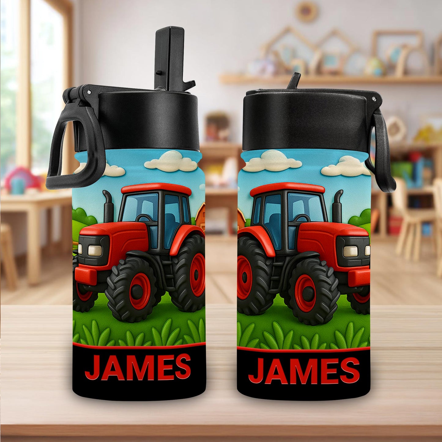 Personalized Red Tractor Back To School Backpack UKHA5050801