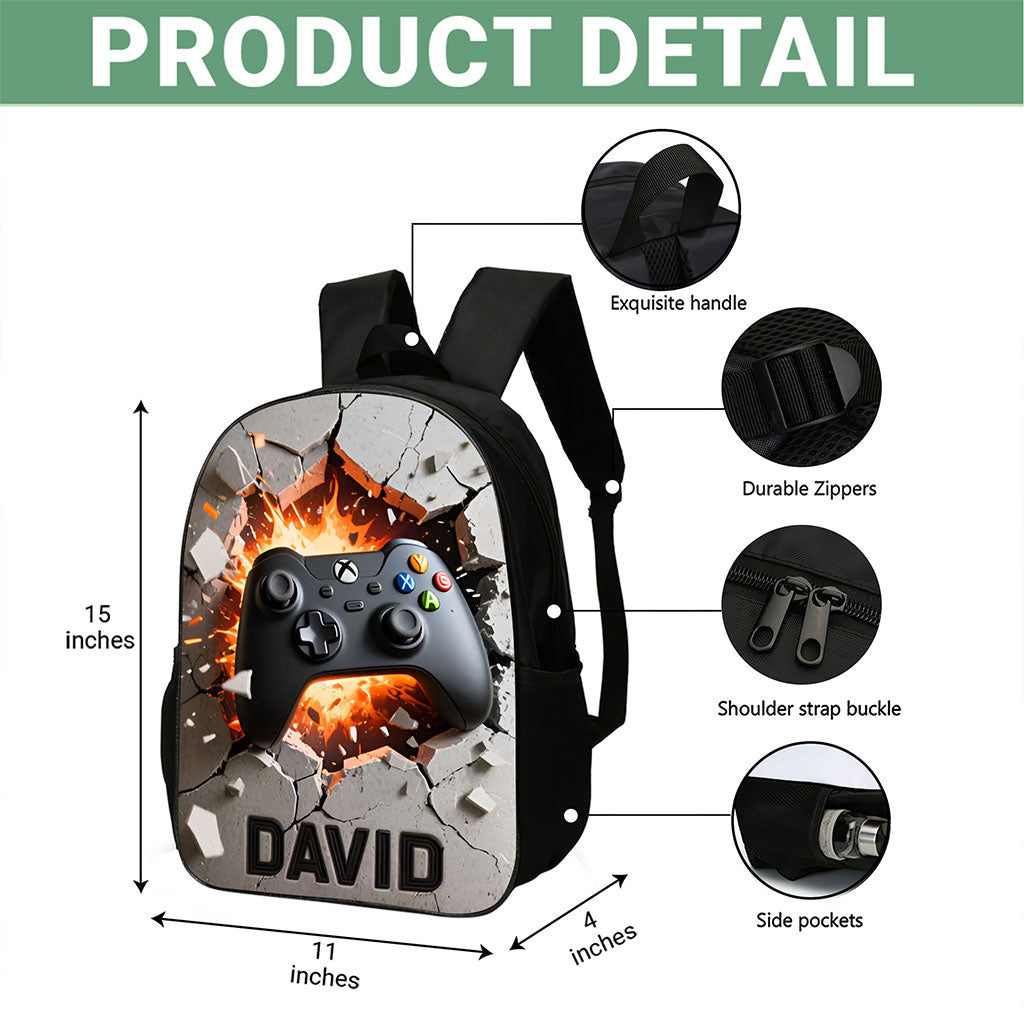 Personalized Game Back To School Backpack, School Bag For Kid UKTO5130801