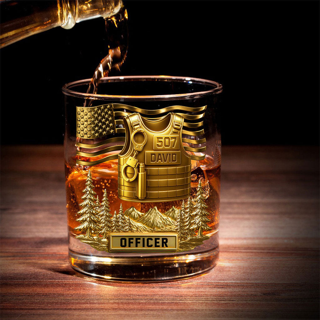 Personalized Police Whiskey Decanter Set UKTO5020801