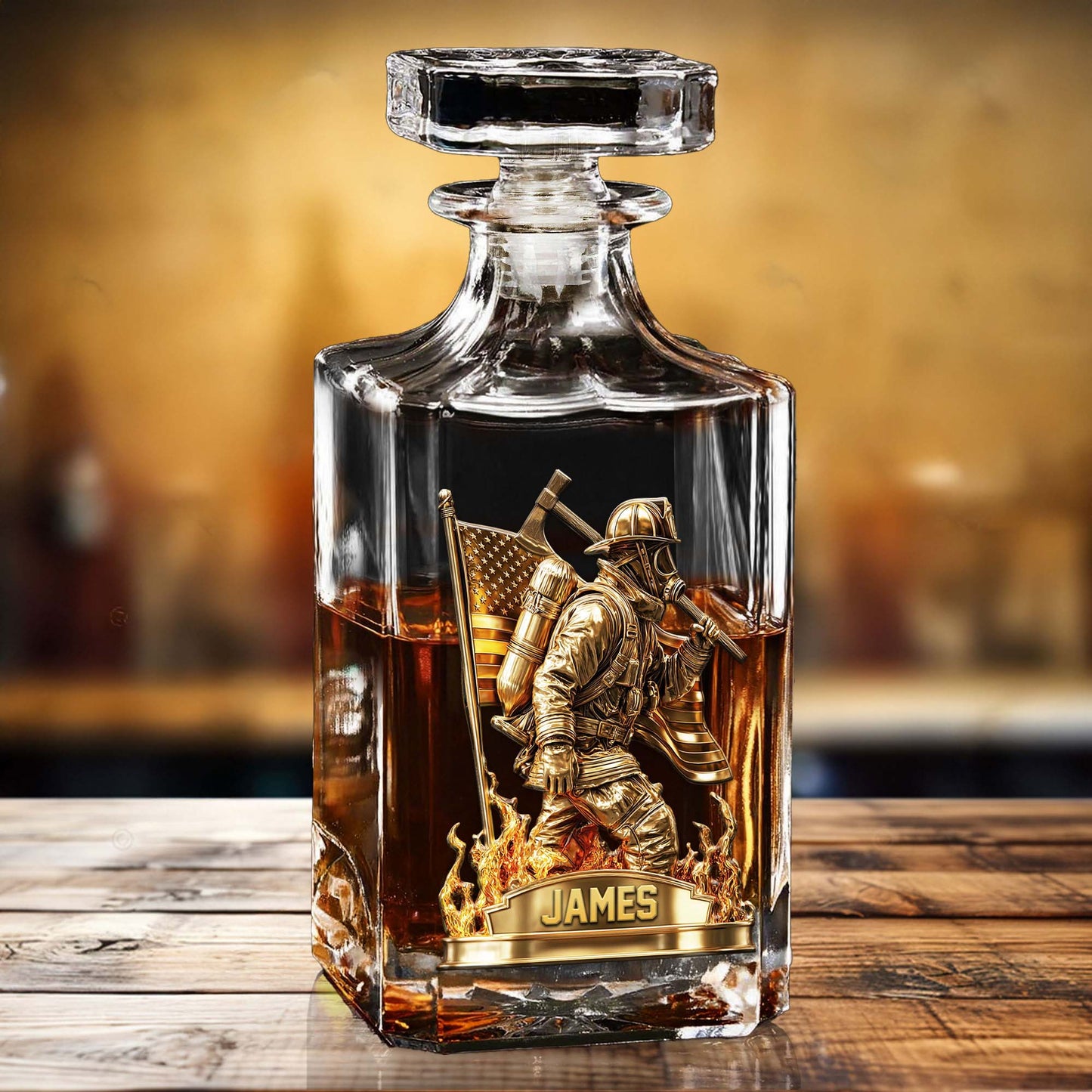 Personalized Firefighter Whiskey Glass QFND5050803