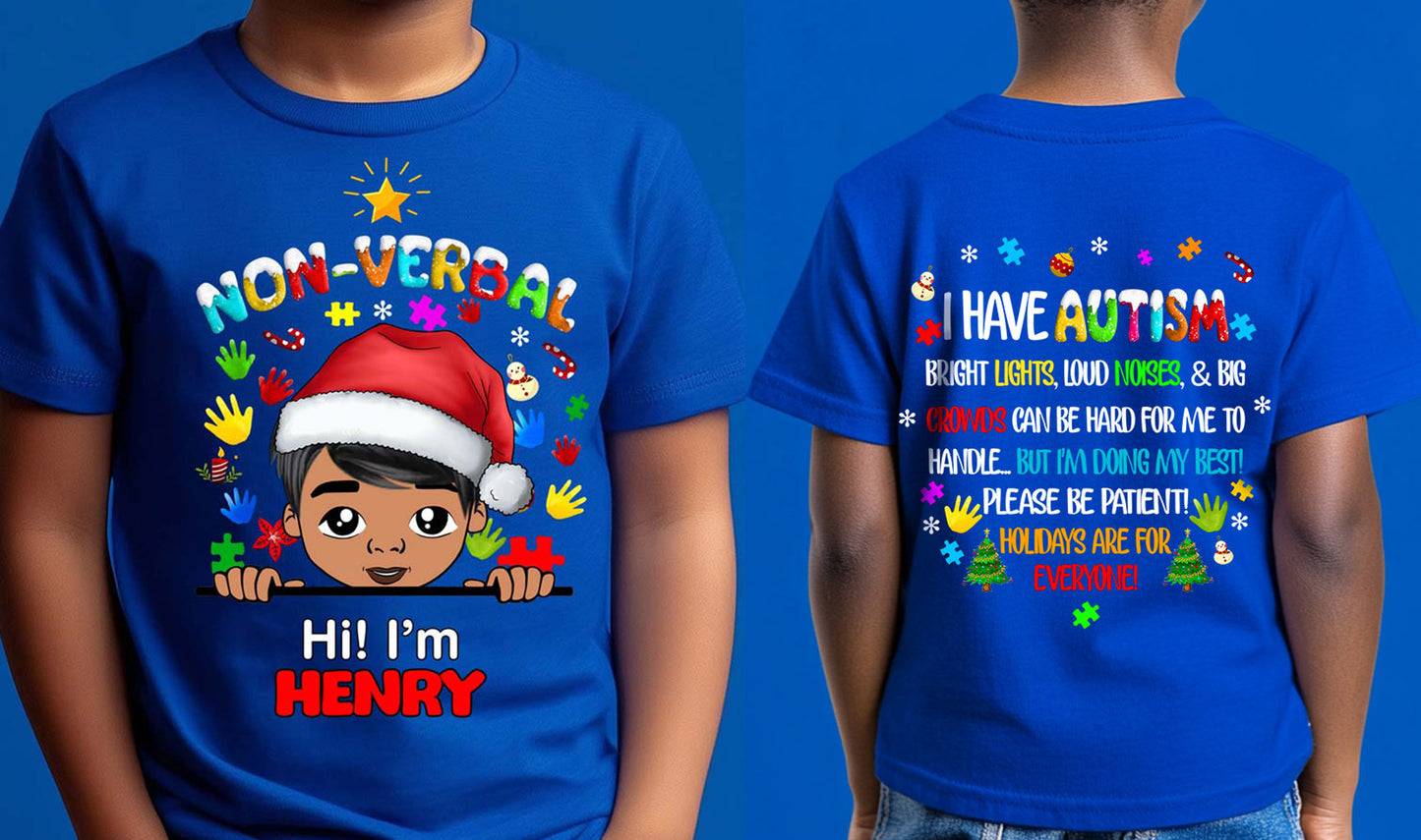 Autism Christmas Shirt For Kids, Holiday Special Needs Gift, Christmas Gift For Autistic Children, Xmas Gift For Autistic Girls, Autistic Boys QFHM4101001