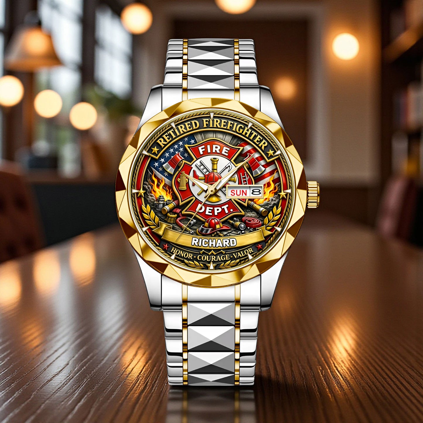 Custom Firefighter Wrist Watch For Men THNT6310304