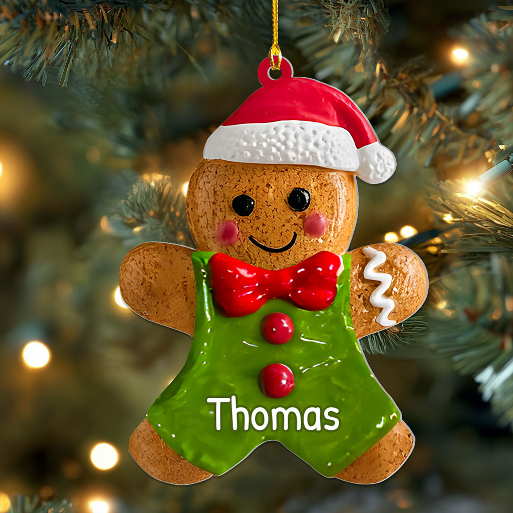 Personalized Gingerbread Christmas Acrylic Ornament QFHA5251002