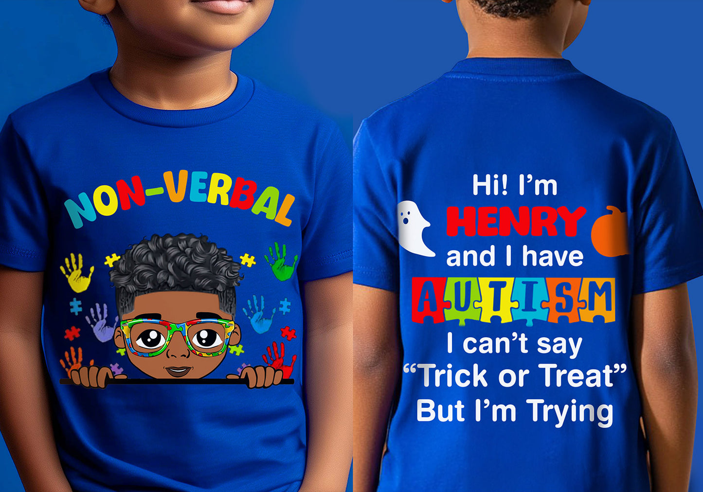 Personalized Autism Halloween Hoodie for kids, Halloween Gift for Autism Kids, Halloween Gifts, Autism Awareness Gift NPNT4130903