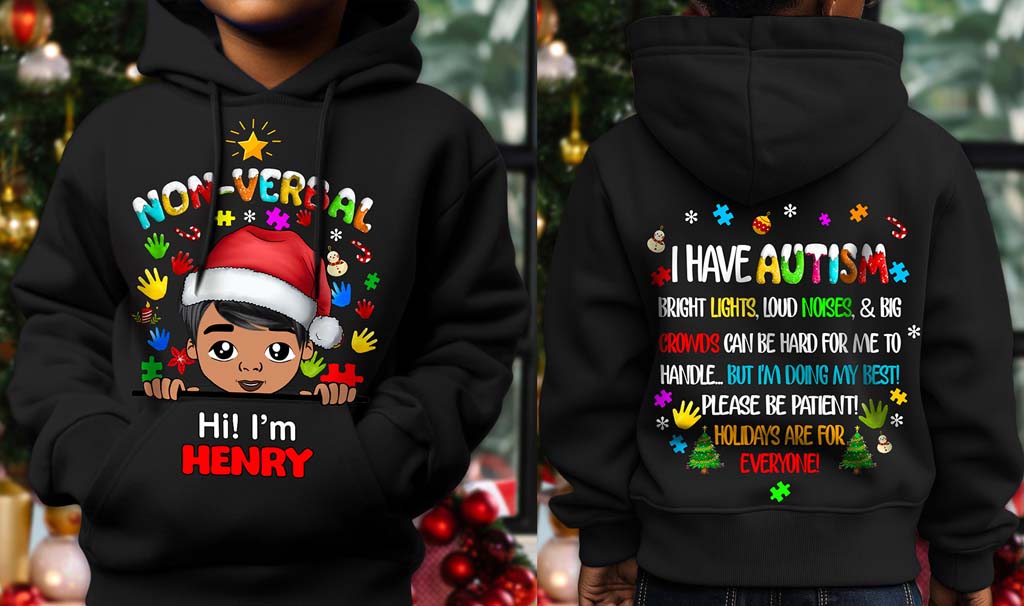 Autism Christmas Shirt For Kids, Holiday Special Needs Gift, Christmas Gift For Autistic Children, Xmas Gift For Autistic Girls, Autistic Boys QFHM4101001