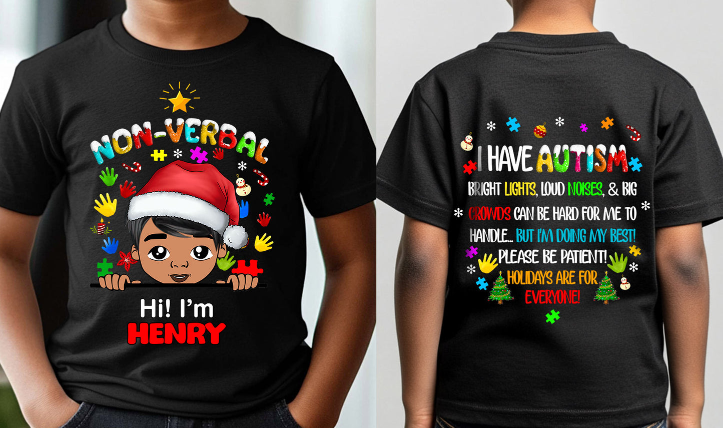 Autism Christmas Shirt For Kids, Holiday Special Needs Gift, Christmas Gift For Autistic Children, Xmas Gift For Autistic Girls, Autistic Boys QFHM4101001