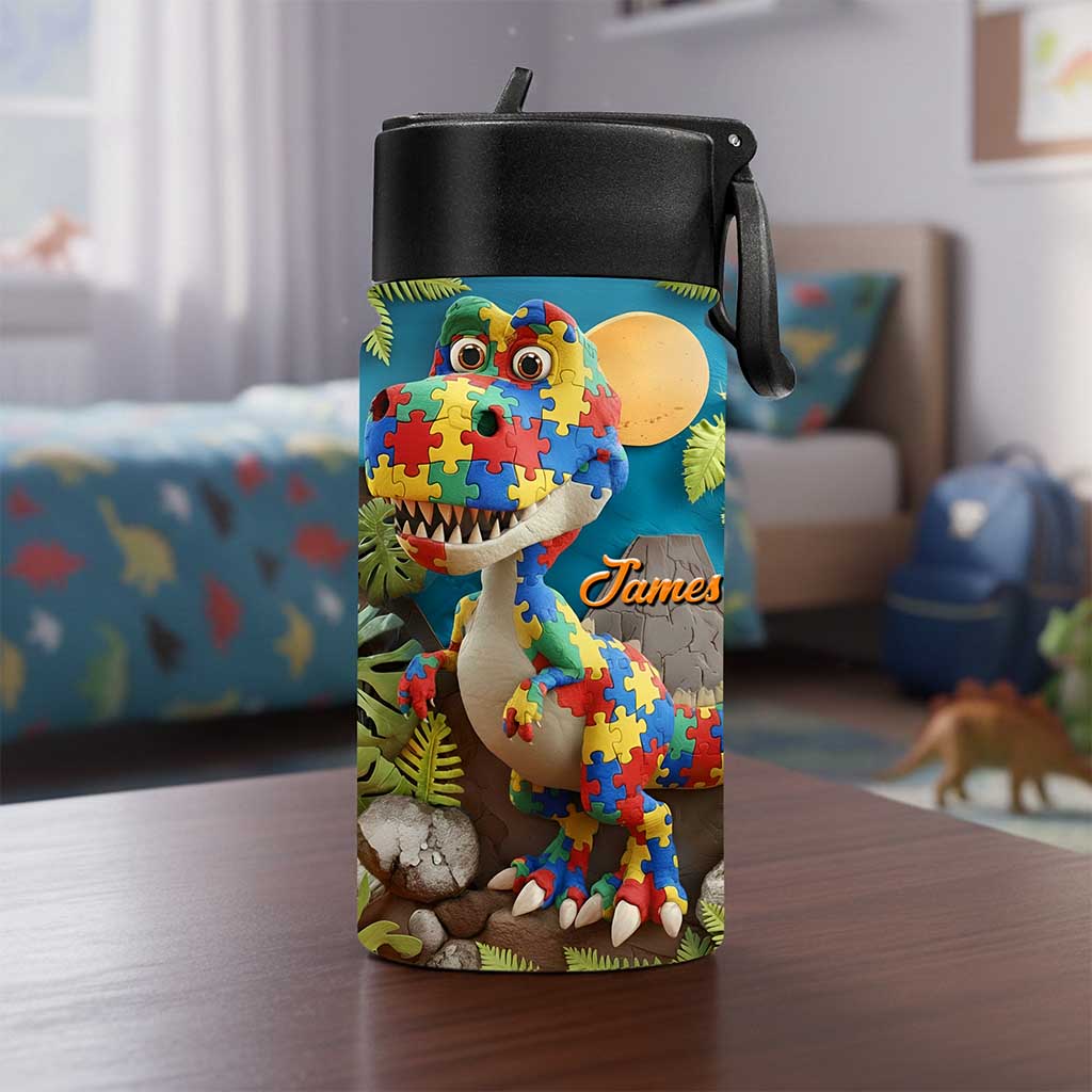 Custom Autism Dinosaur Backpack Set THND6100204