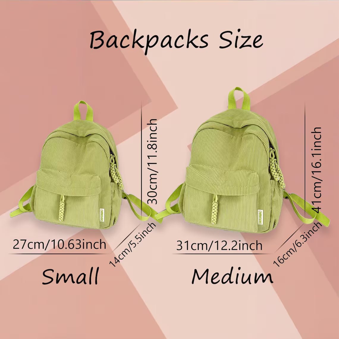 Personalized Kids Corduroy Backpack, Children's School Bag UKTD6260601