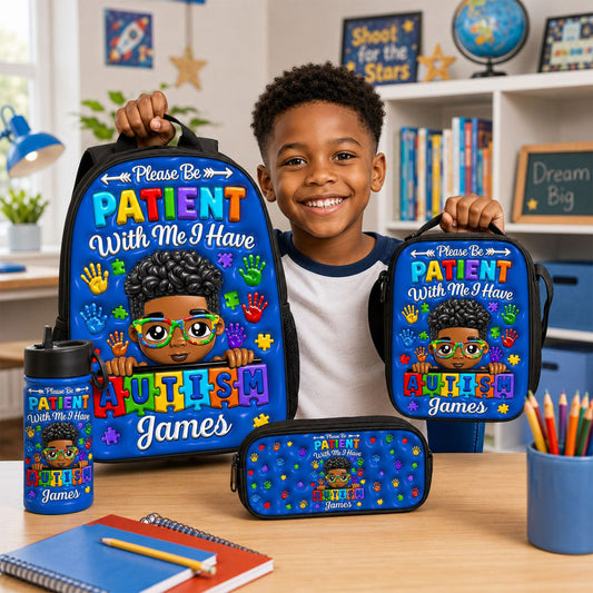 Personalized Autism Kid Backpack, Back To School Bag for Autistic Child UKND6150704
