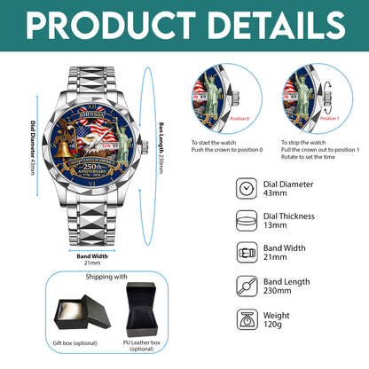Personalized United State 250th Anniversary  Alloy Luxury Quartz Watch UKND6130306