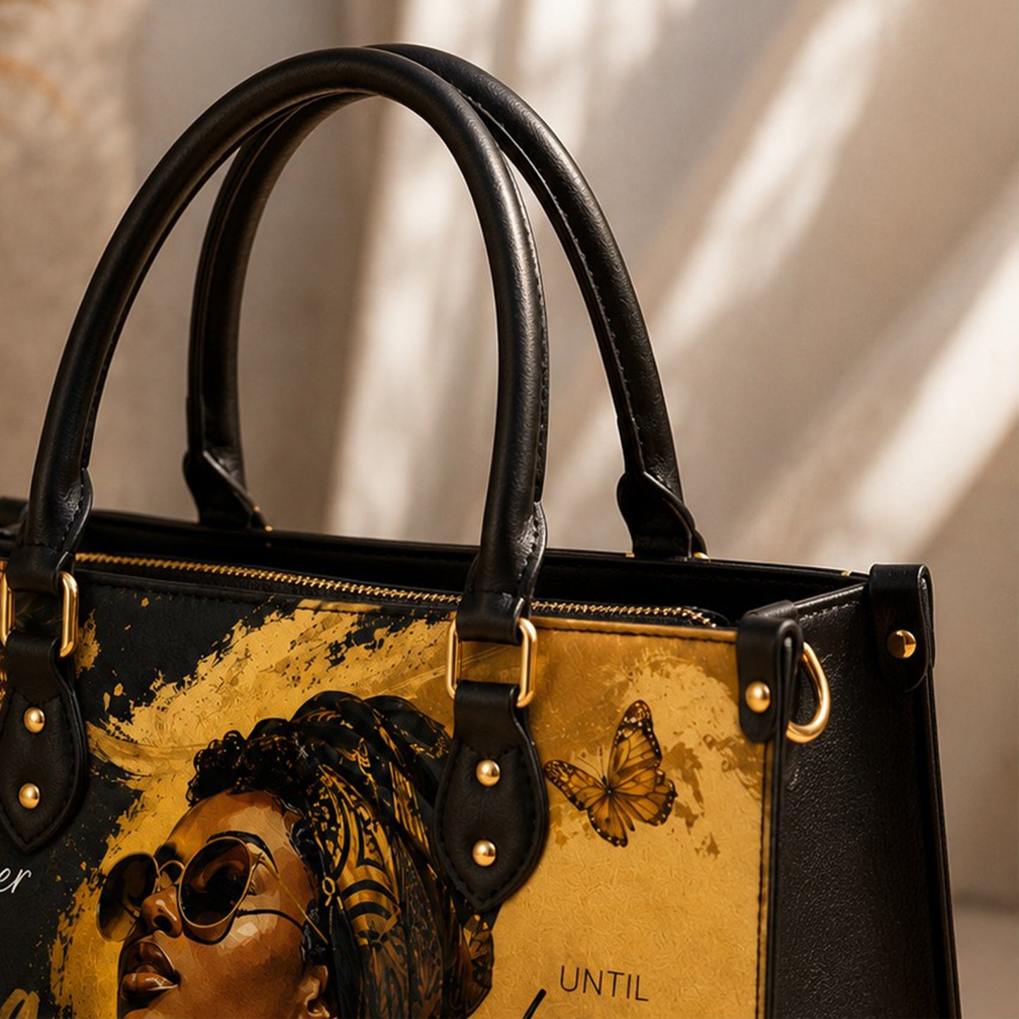 Black Women Leather PU Leather Handbag QFTD6230502