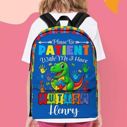 Personalized Backpack for Kids with Autism- Autism Awareness Bag – Back To School Bag for Autistic Child – Gift For Autistic Son QFHM5030701-DX