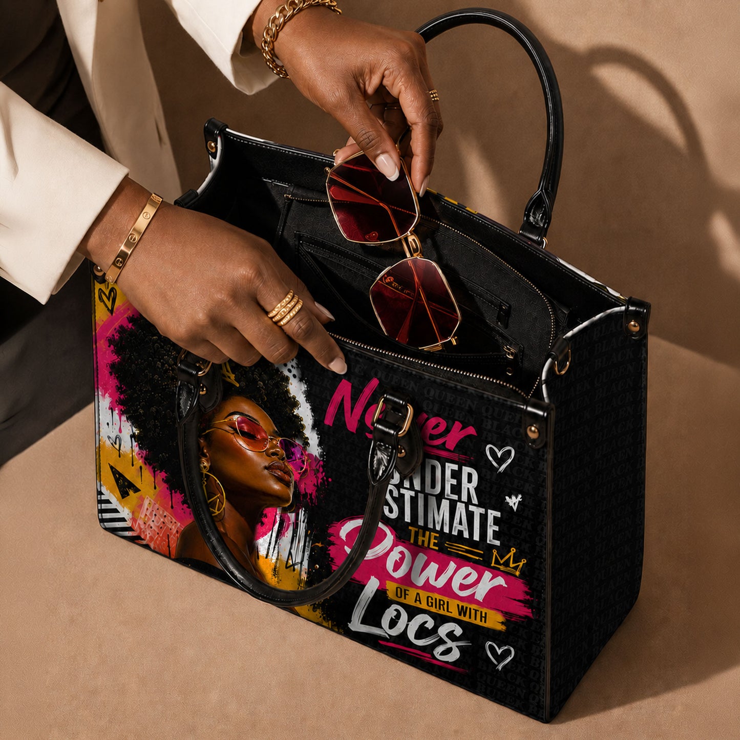 Black Women Leather PU Leather Handbag QFTD6230501