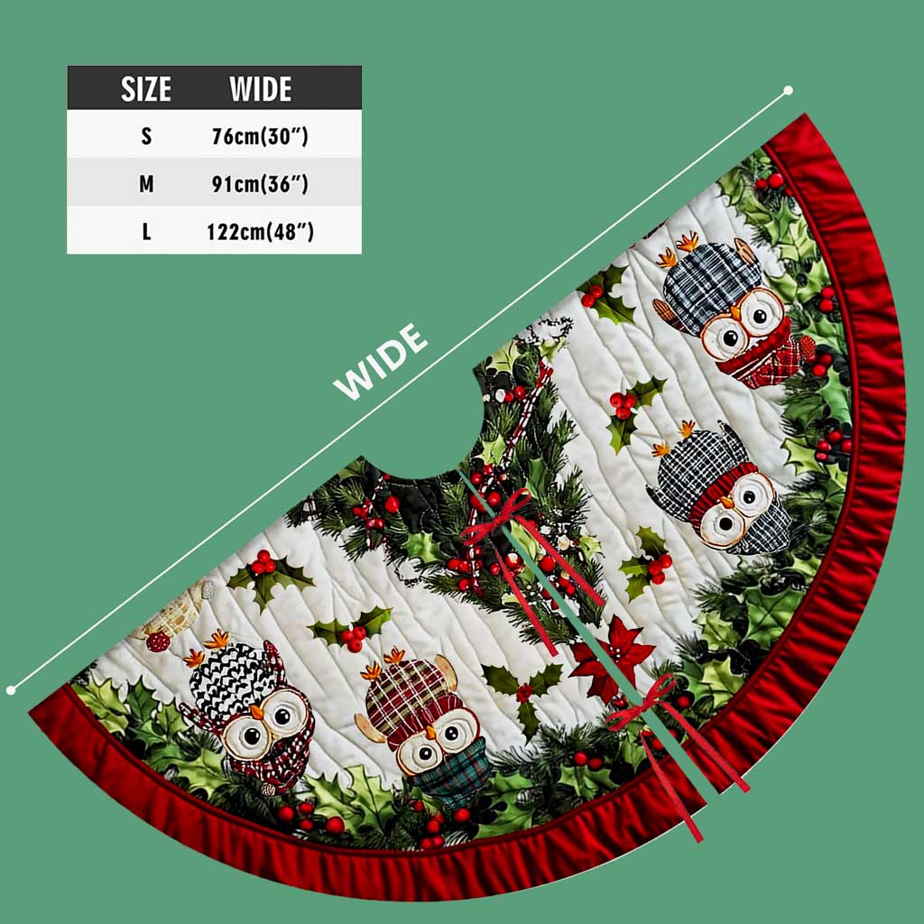 Cute Owls Christmas Tree Skirt UKTD5221004