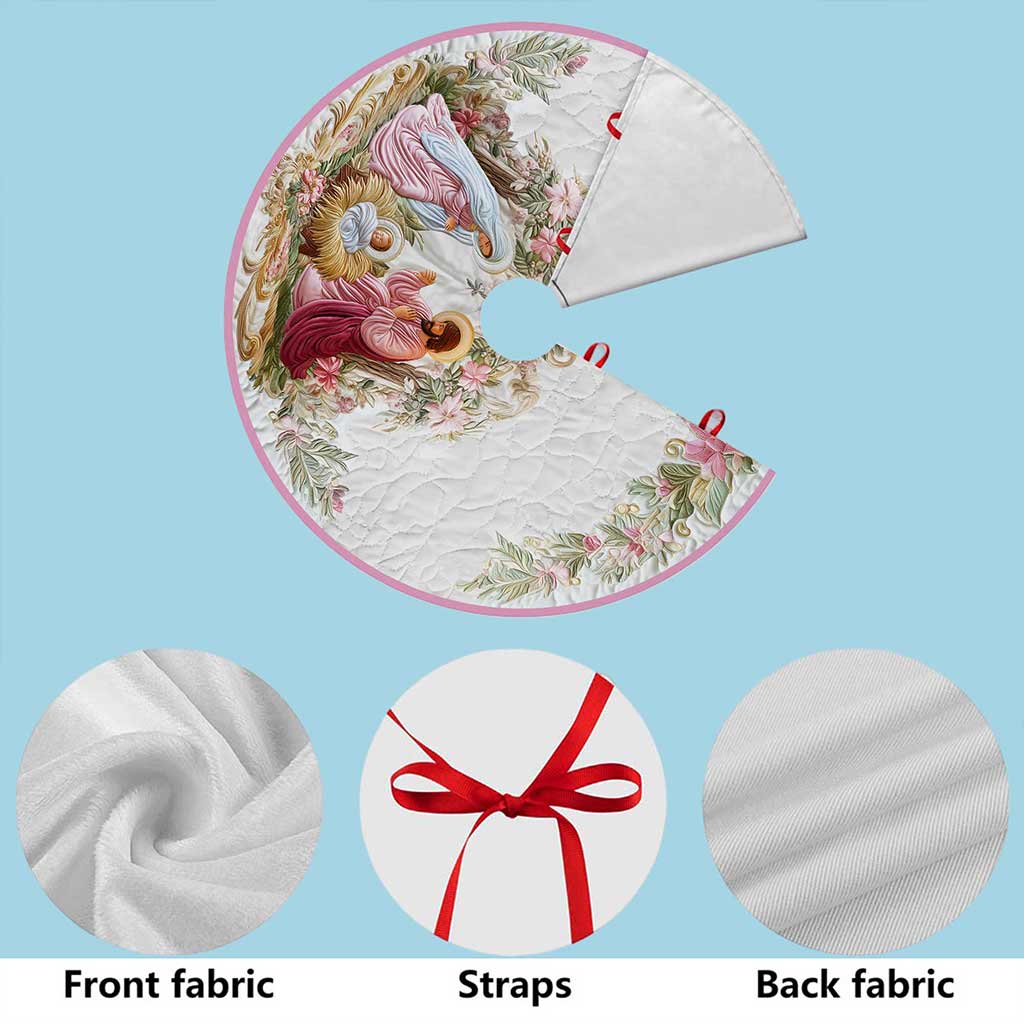 Pink Nativity Christmas Tree Skirt QFPY5311005