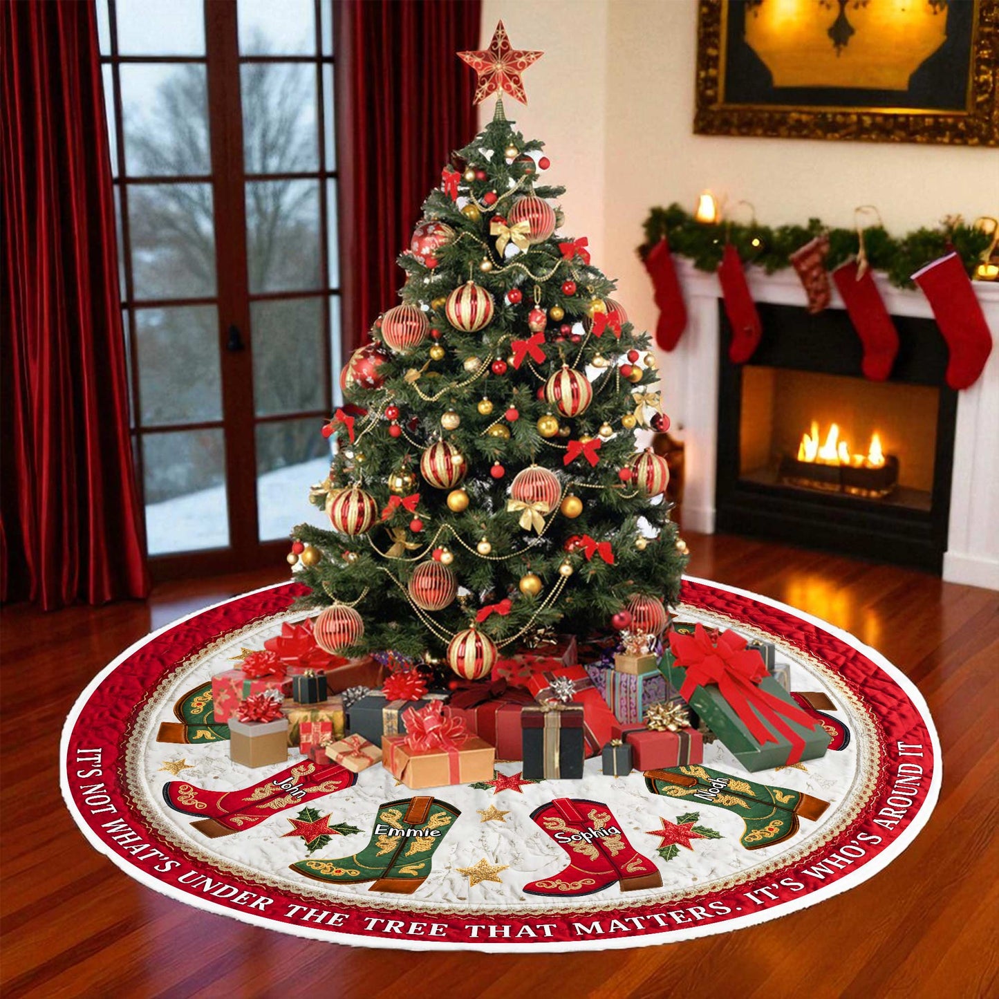 Personalized Family Tree Skirt Gift For Western Family QFPY5211003