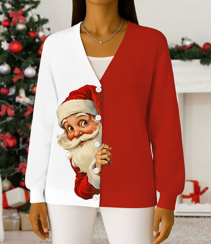 Christmas Santa Claus Knitted Cardigan UKTZ5161001