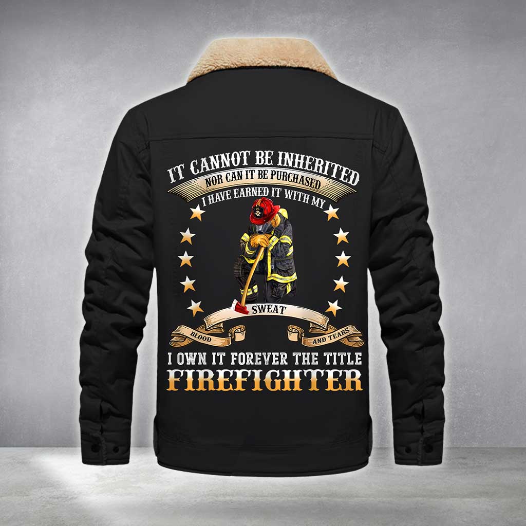 Personalized Firefighter Fleece Lined Polyester Jacket UKTZ5041105