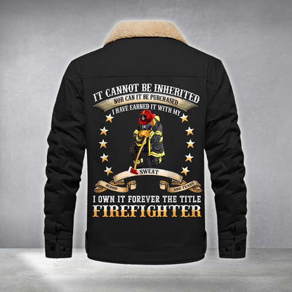 Personalized Firefighter Fleece Lined Polyester Jacket UKTZ5041105