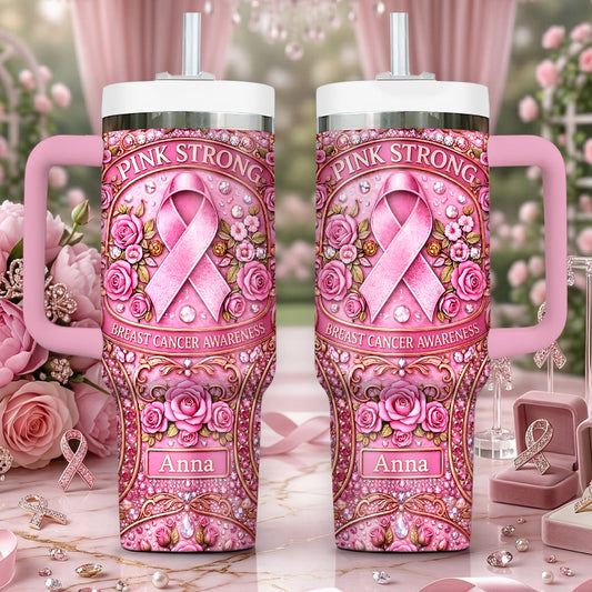 Personalized Breast Cancer Awareness 40 Oz Tumbler UKNT6020403