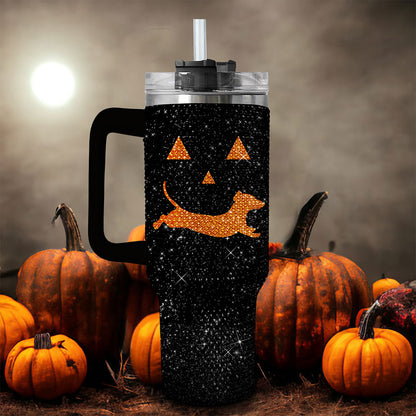 Halloween Dachshund 40 Oz Rhinestones Tumbler NPON4210801