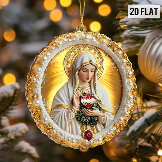 2D Flat Virgin Mary Acrylic Ornament UKPY5211006