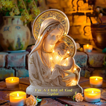 Custom 2D Flat Virgin Mary And Baby Jesus Acrylic Plaque UKTO5141005