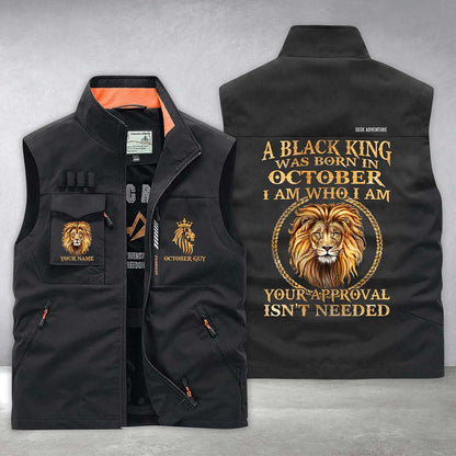 (CHECK SIZE CHART) Personalized October Guy Multi-Pocket Vest UKHA6240304
