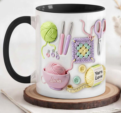 Custom Crochet Printed Faux 3D Ceramic Mug THHM6100106