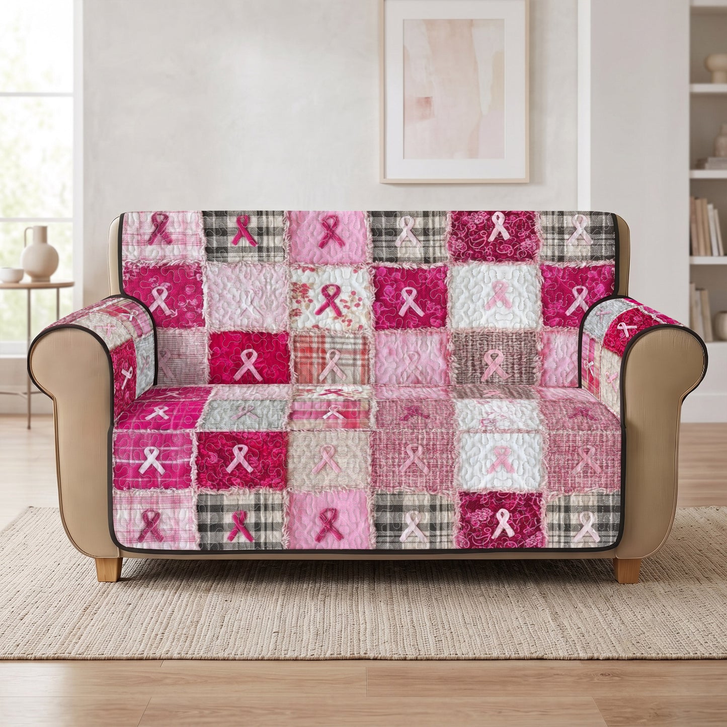 Breast Cancer Quilt Sofa Cover NPNT6060803