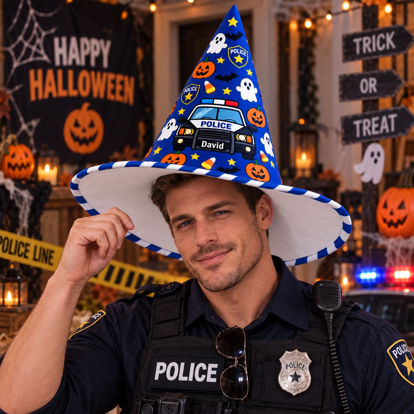 Personalized Police Witch Hat UKND6040910