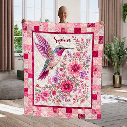 Custom Breast Cancer Quilt Blanket UKHA6050801