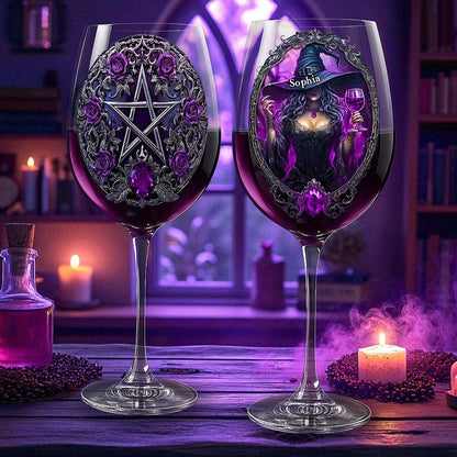 Personalized Witch Wine Glass With Long Stem QFHA5040901
