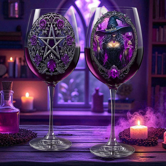 Personalized Witch Wine Glass With Long Stem QFHA5040901