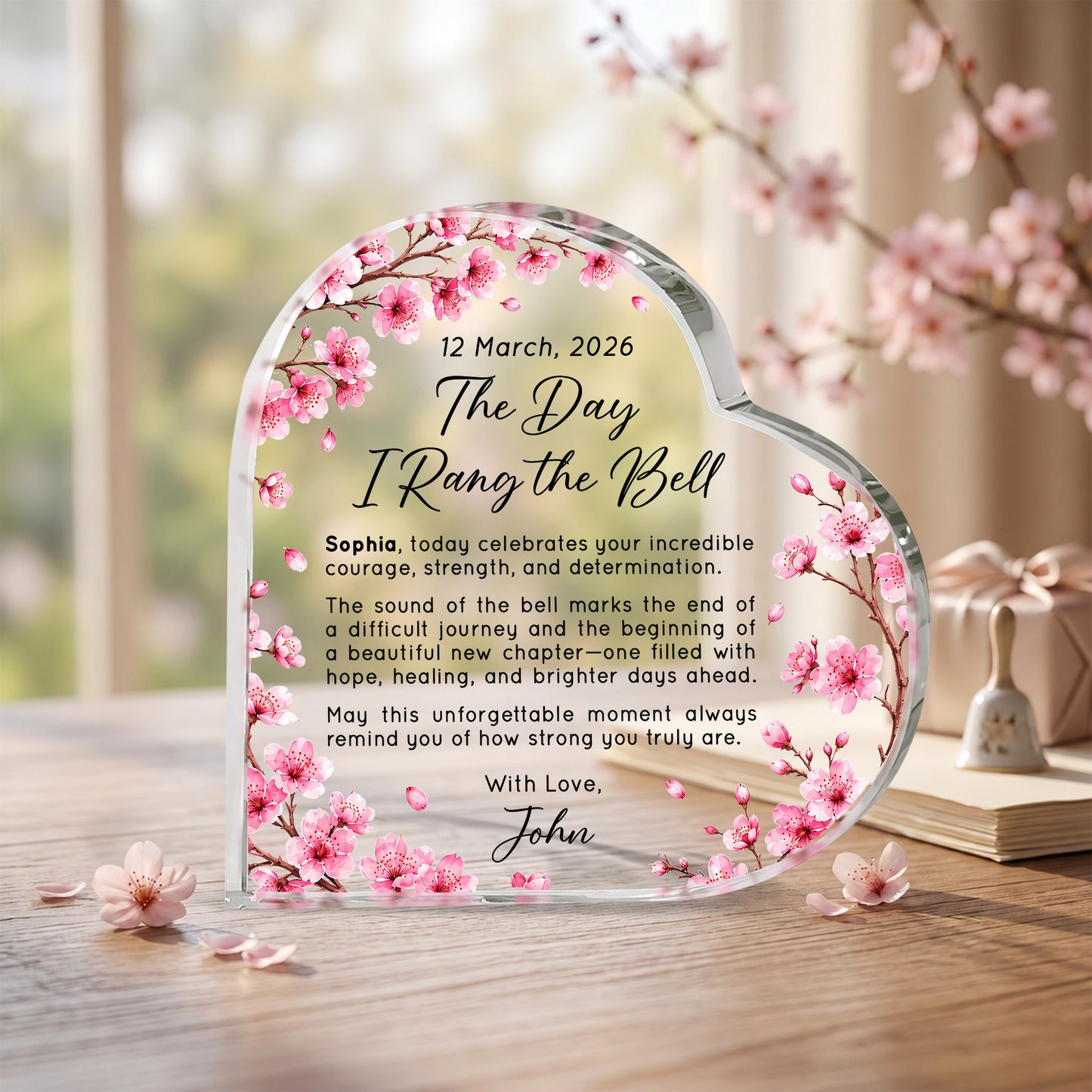 Breast Cancer Women’s Health Awareness Heart Acrylic Plaque QFNT6010801