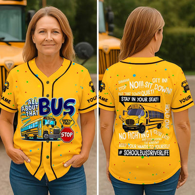 Personalized School Bus Driver Baseball Jersey NPND5260407