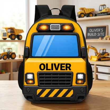 Personalized Construction Truck Backpack NPND6290601