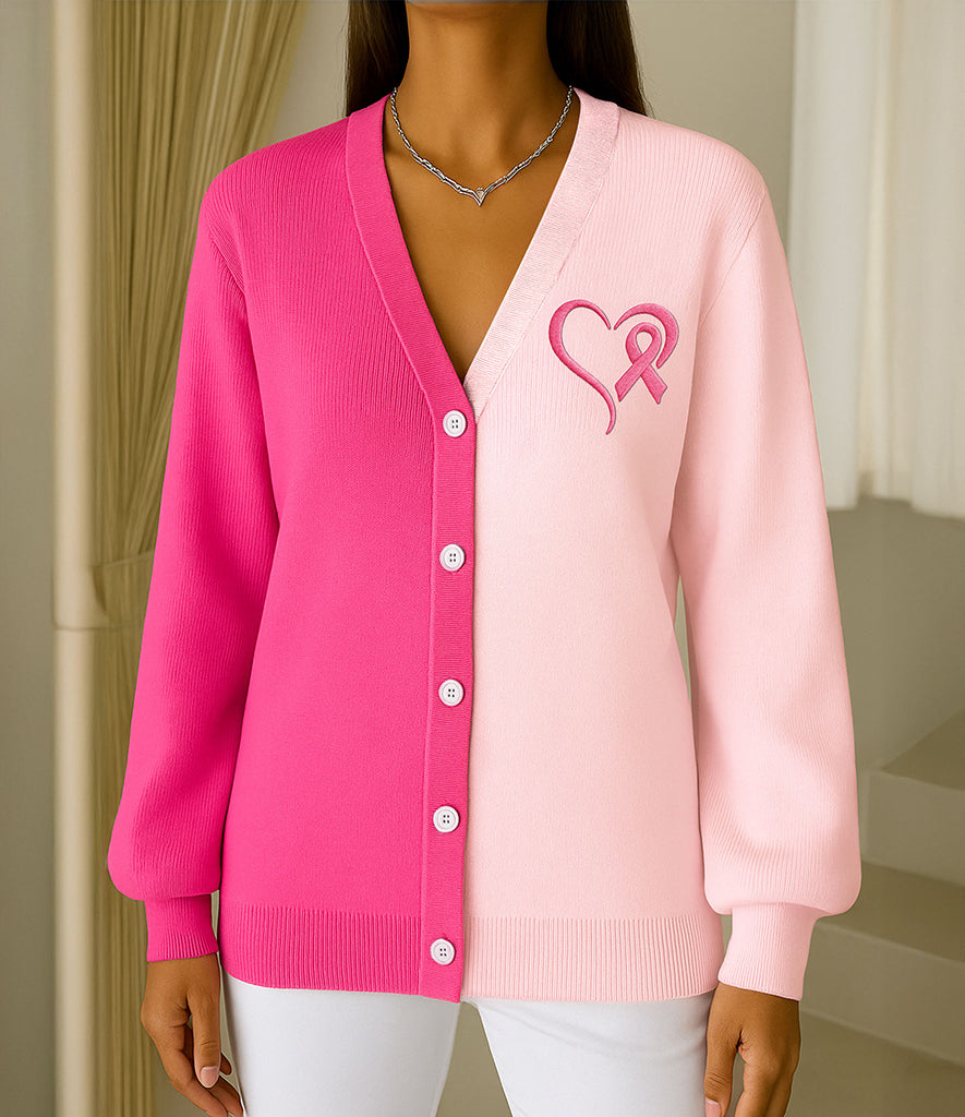 Breast Cancer Knitted Cardigan UKTO5270904